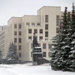 Lenin-Denkmal vor dem Haus der Regierung in Minsk
